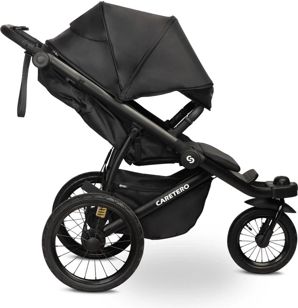 Wózek spacerowy Caretero Lima Deluxe trójkołowy Czarny (5903076321473) - obraz 7