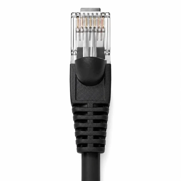 Интернет-кабель RJ45 Cat5e FTP CU 15 м черный медный патч-корд для наружного подключения роутера ПК и LAN оборудования до 1 Гбит/с - изображение 2