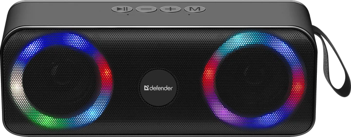 Портативна колонка Defender Q1 10 W, Light/BT/FM/USB/TF/AUX Black (65301) - Уцінка - Фото 2 Портативна колонка Defender Q1 10 W, Light/BT/FM/USB/TF/AUX Black (65301) - Уцінка - зображення 2