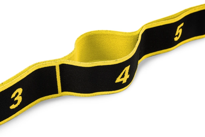 Еспандер з петлями для розтяжки PowerPlay PP_4311 Fitness Band Жовта (88*4см.) - изображение 4