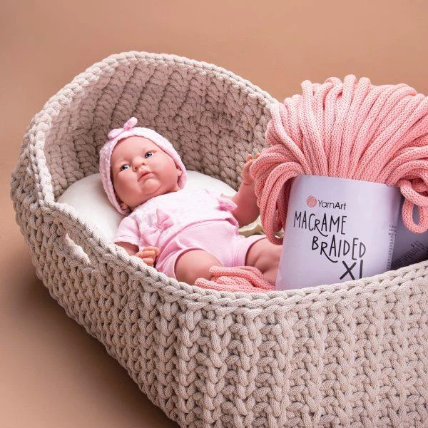 Шнур товстий Macrame Braided XL 10мм 1000г джинс (№761) - изображение 5