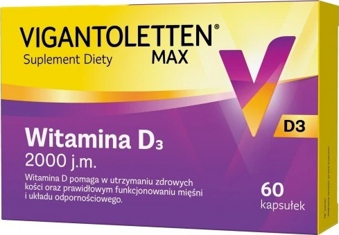 Witaminowo-mineralny kompleks Merck Procter and Gamble Vigantoletten Max 2000 60 kapsułek (5907589874563) - Zdjęcie 1 Witaminowo-mineralny kompleks Merck Procter and Gamble Vigantoletten Max 2000 60 kapsułek (5907589874563) - obraz 1