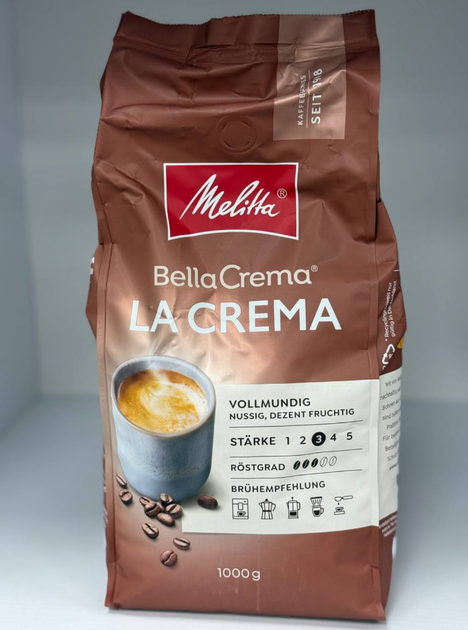 Кава зернова Melitta BellaCrema La Crema середнє обсмажування 1 кг арабіка/робуста - зображення 3