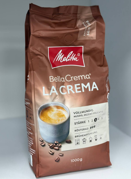 Кава зернова Melitta BellaCrema La Crema середнє обсмажування 1 кг арабіка/робуста - зображення 4