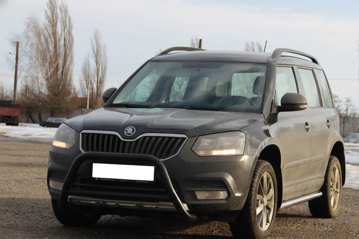 Кенгурятник WT003 Black (нерж) для Skoda Yeti 2009-2017 рр - зображення 4