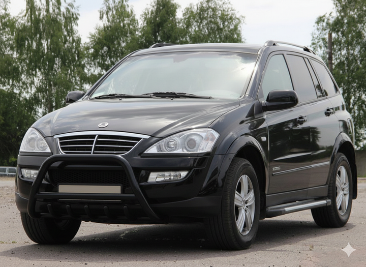 Кенгурятник WT003 Черный Нержавейка для SsangYong Action 2005-2018 гг - Фото 3 Кенгурятник WT003 Черный Нержавейка для SsangYong Action 2005-2018 гг - изображение 3