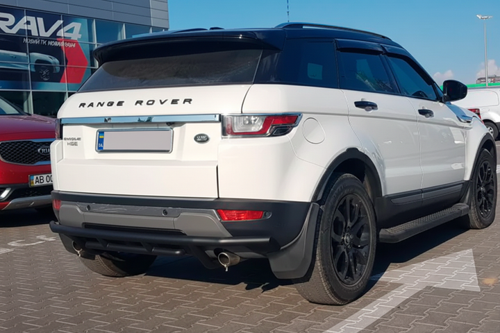 Задній захист AK005-1 Black (нерж) для Range Rover Evoque 2012-2018 рр - зображення 3