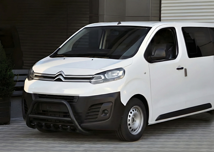 Кенгурятник WT003 Black (нерж) для Peugeot Traveller 2017- рр - зображення 3