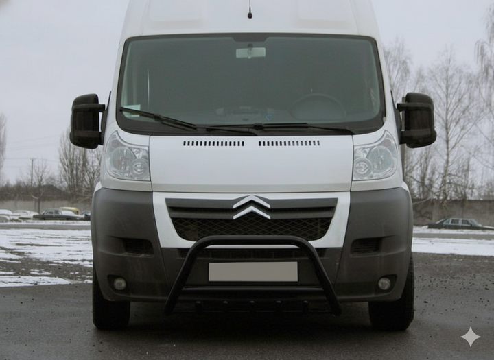 Передняя дуга WT003 Черная (нерж. сталь) для Fiat Ducato 2006-2025 гг - изображение 4