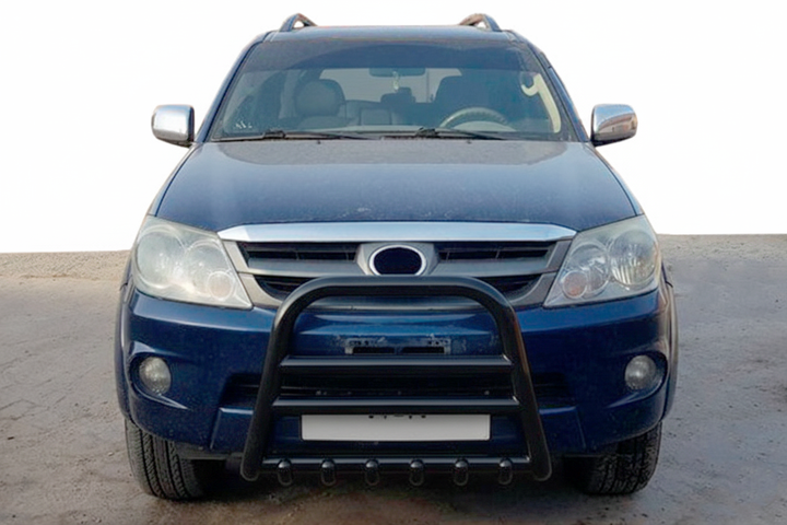Кенгурятник F12-11 Black (нерж) для Toyota Fortuner 2006-2015 рр - Фото 3 Кенгурятник F12-11 Black (нерж) для Toyota Fortuner 2006-2015 рр - зображення 3