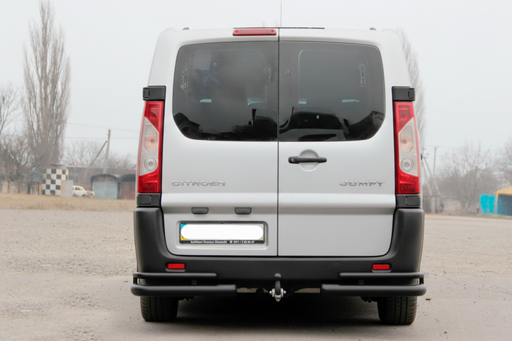 Задние углы AK-003-Double Black (2 шт., нерж.) для Peugeot Expert 2007-2016 гг - изображение 2