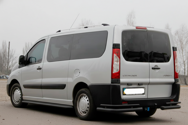 Задние углы AK-003-Double Black (2 шт., нерж.) для Peugeot Expert 2007-2016 гг - изображение 3