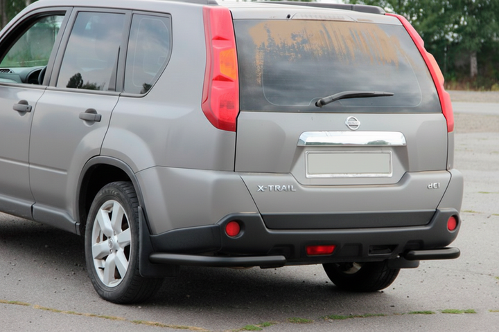 Задні кути AK003 Black (2 шт., нерж.) для Nissan X-trail T31 2007-2014 рр - Фото 2 Задні кути AK003 Black (2 шт., нерж.) для Nissan X-trail T31 2007-2014 рр - зображення 2