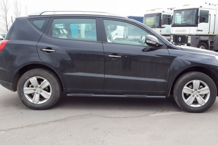 Боковые трубы Black (2 шт., нержавейка) для Geely Emgrand X7 2011- гг - изображение 2