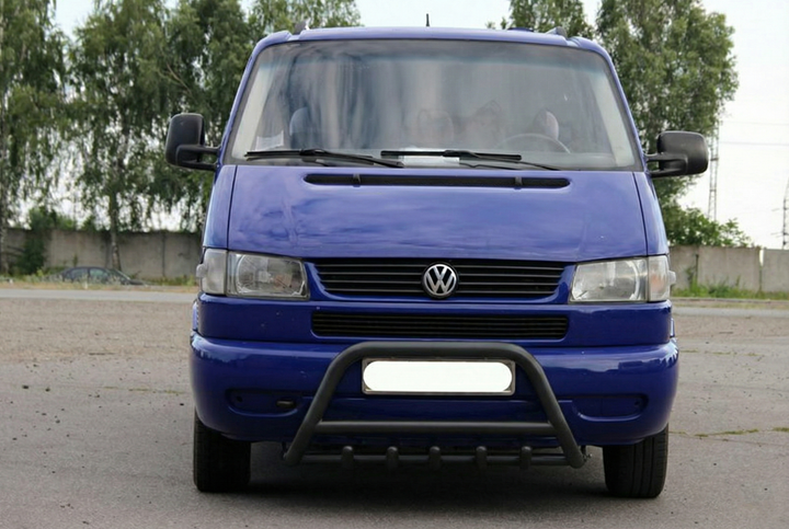 Передний силовой бампер WT003 Черный Нержавейка для Volkswagen T4 Caravelle/Multivan 1990–2003 гг - изображение 5