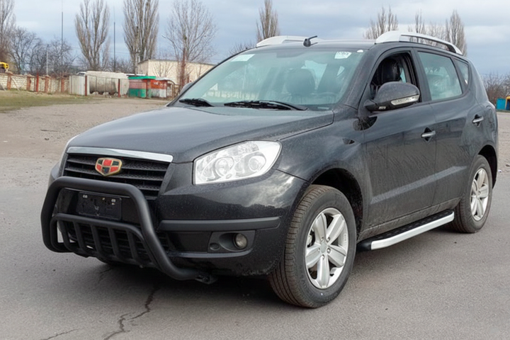 Кенгурятник WT002 Black (нерж.) для Geely Emgrand X7 2011- гг - изображение 3
