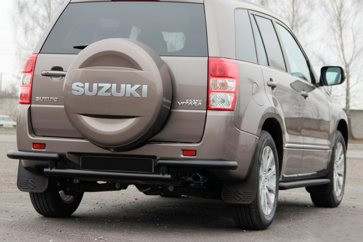 Задній захист AK003-2 Black (нерж) для Suzuki Grand Vitara 2005-2017 рр - зображення 2