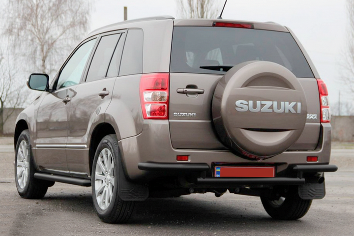 Задній захист AK003-2 Black (нерж) для Suzuki Grand Vitara 2005-2017 рр - зображення 3