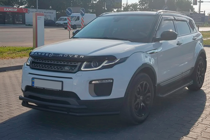 Передній захист ST014-1 Black (нерж) для Range Rover Evoque 2012-2018 рр - Фото 2 Передній захист ST014-1 Black (нерж) для Range Rover Evoque 2012-2018 рр - зображення 2