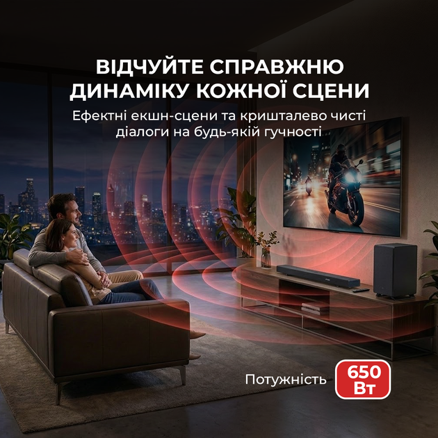 Саундбар Sharp HT-SBW55121(BK) - изображение 4