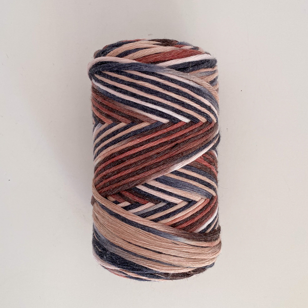 Шпагат градієнт YarnArt twisted macrame 3mm VR 250г сірий теракот (928) - Фото 6 Шпагат градієнт YarnArt twisted macrame 3mm VR 250г сірий теракот (928) - изображение 6