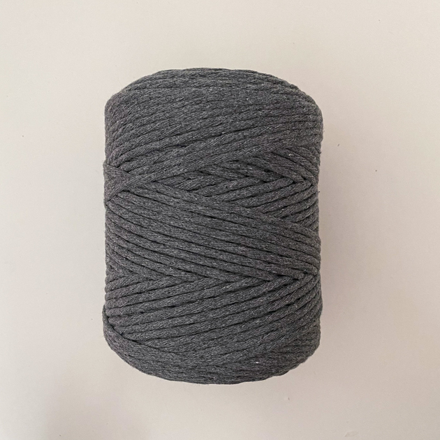 Шпагат для макраме YarnArt twisted 4мм 500г темно-сірий (№758) - изображение 4