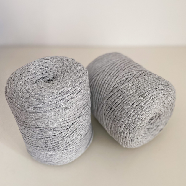 Шпагат для макраме YarnArt twisted 4мм 500г світло-сірий (№756) - Фото 1 Шпагат для макраме YarnArt twisted 4мм 500г світло-сірий (№756) - изображение 1