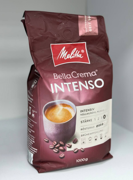 Кофе в зернах Melitta BellaCrema Intenso 1 кг 100% арабика, среднее обжаривание - Фото 4 Кофе в зернах Melitta BellaCrema Intenso 1 кг 100% арабика, среднее обжаривание - изображение 4