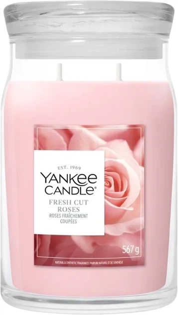 Ароматична свічка Yankee Candle Signature Fresh Cut Roses 567 г (5038581129334) - Фото 1 Ароматична свічка Yankee Candle Signature Fresh Cut Roses 567 г (5038581129334) - зображення 1