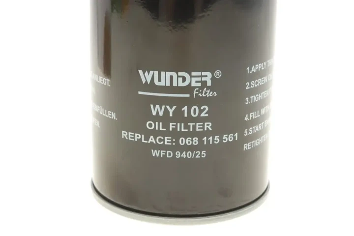 Фільтр масляний Audi/VW WUNDER FILTER WY 102 - изображение 2