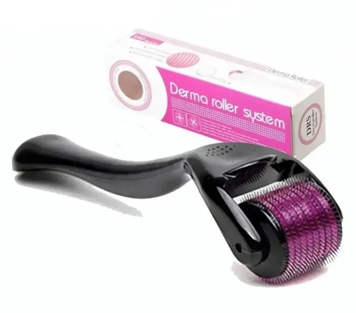 Мезороллер Derma Roller 540 титановых игл 0.25 мм для лица, волос и тела | Дермароллер массажный - изображение 2