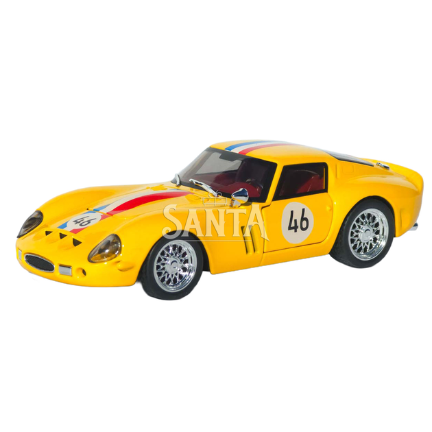 Машинка метал Ferrari 250 GTO жовта 1:32 світло звук інерція відчиняються двері капот багажник (TK-42580) - Фото 6 Машинка метал Ferrari 250 GTO жовта 1:32 світло звук інерція відчиняються двері капот багажник (TK-42580) - зображення 6