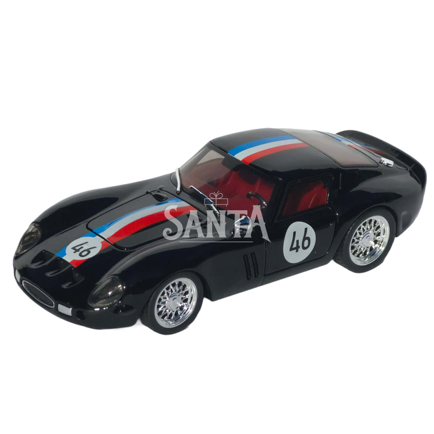 Машинка металл Ferrari 250 GTO черная 1:32 свет звук инерция открываются двери капот багажник (TK-42580) - изображение 6