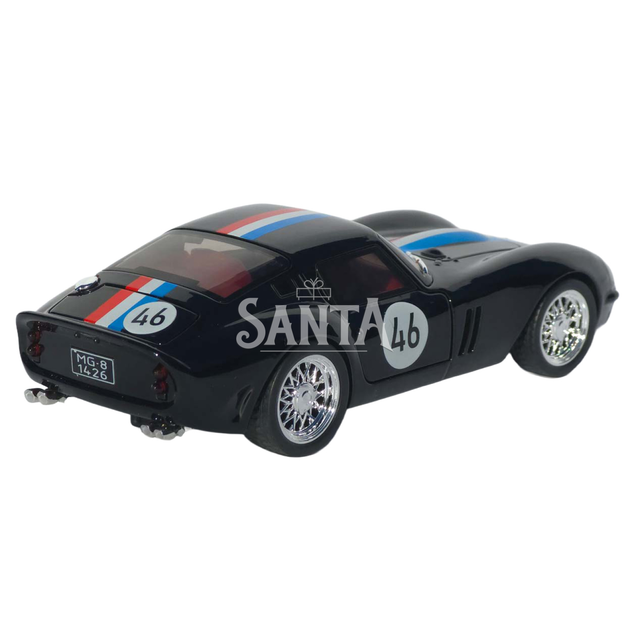 Машинка металл Ferrari 250 GTO черная 1:32 свет звук инерция открываются двери капот багажник (TK-42580) - изображение 8