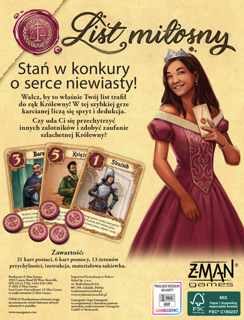 Настільна гра Rebel Листи закоханих ZMGLLS0101 (841333140168) - зображення 8
