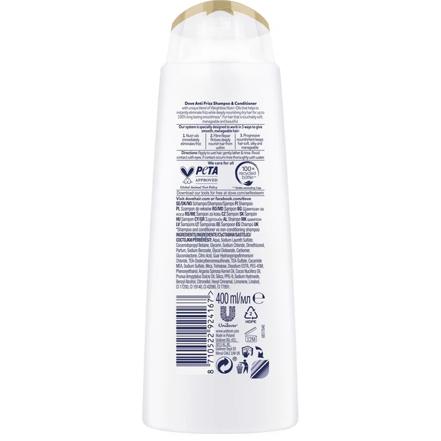 Шампунь Dove Hair Therapy Живильний догляд 400 мл (8710522924167) - изображение 2