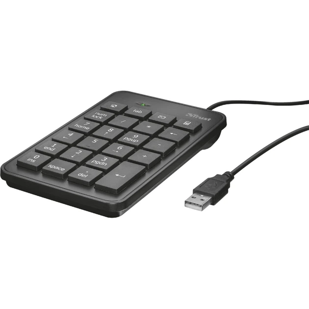 Клавіатура Trust Xalas USb numeric keypad (22221) - Фото 3 Клавіатура Trust Xalas USb numeric keypad (22221) - зображення 3