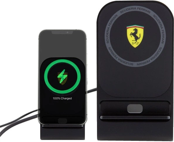 Складна бездротова зарядка Ferrari FEMFBMALK 15W Collection 2023 MagSafe Black (3666339170868) - зображення 2