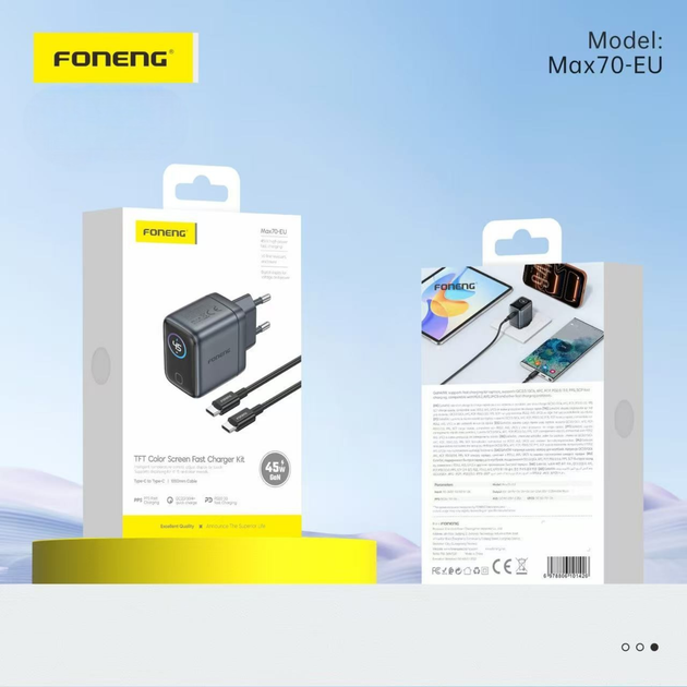 Зарядное устройство Foneng Display HuB 45W GaN мощное универсальное с индикатором заряда портативный адаптер с быстрой зарядкой блок питания USB-A и USB-C энергоэффективный для телефонов планшета айфона и самсунга Apple iPhone Samsung - Фото 11 Зарядное устройство Foneng Display HuB 45W GaN мощное универсальное с индикатором заряда портативный адаптер с быстрой зарядкой блок питания USB-A и USB-C энергоэффективный для телефонов планшета айфона и самсунга Apple iPhone Samsung - изображение 11