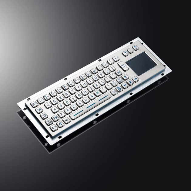 Металева клавіатура Davo D-8635T USB з тачпадом та підсвіткою, IP65 (Антивандальна) (DAV-D8635T-BG-TOP) - зображення 4