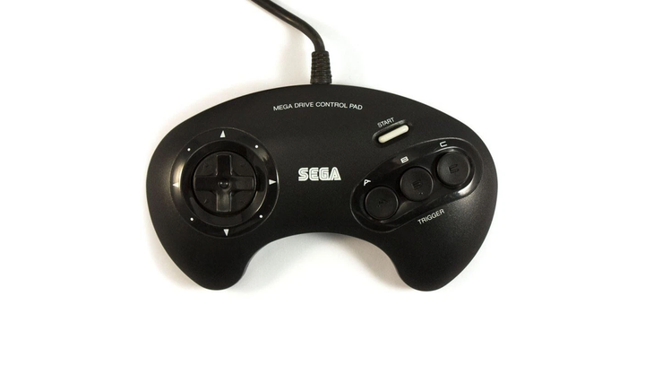Геймпад Дротовий Sega Mega Drive 1650 Europe Black 2m Б/У - зображення 2