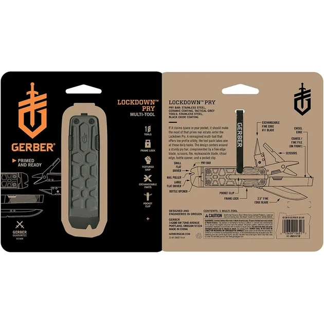 Мультитул Gerber LockDown Pry (10-in-1 Black/Gray) - изображение 9