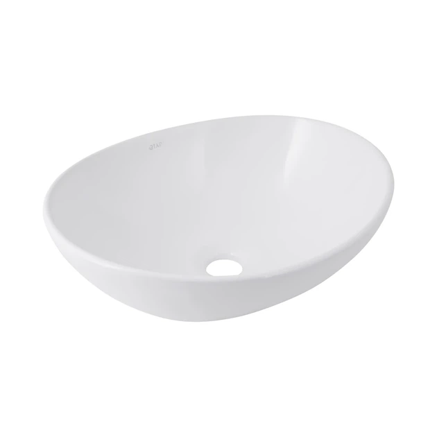 Комплект для ванной Qtap Dove 415x340 мм White с накладной раковиной, смесителем Presto Chrome и донным клапаном (46783/45572) - изображение 2