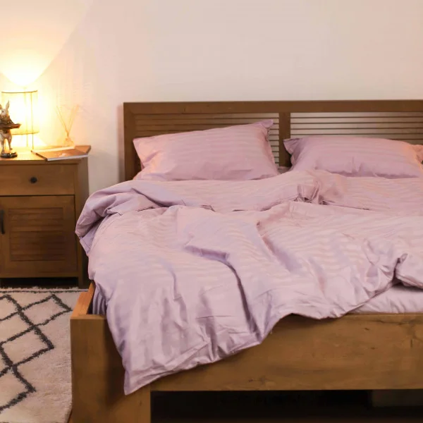 Комплект постельного белья Tiare евро Satin Stripte 71 100% хлопок - Фото 5 Комплект постельного белья Tiare евро Satin Stripte 71 100% хлопок - изображение 5