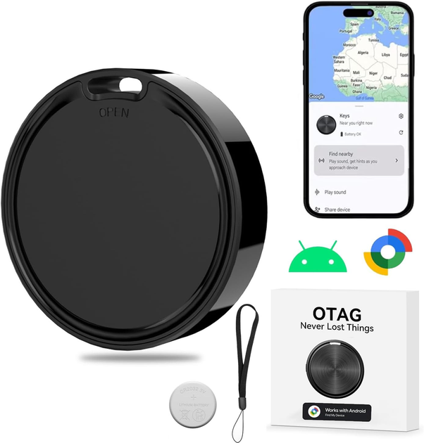 Bluetooth-трекеры GLOBELEC 2 шт. для Android, Google Find Hub, поиск ключей и багажа, BLE, IP65, Black - Фото 2 Bluetooth-трекеры GLOBELEC 2 шт. для Android, Google Find Hub, поиск ключей и багажа, BLE, IP65, Black - изображение 2