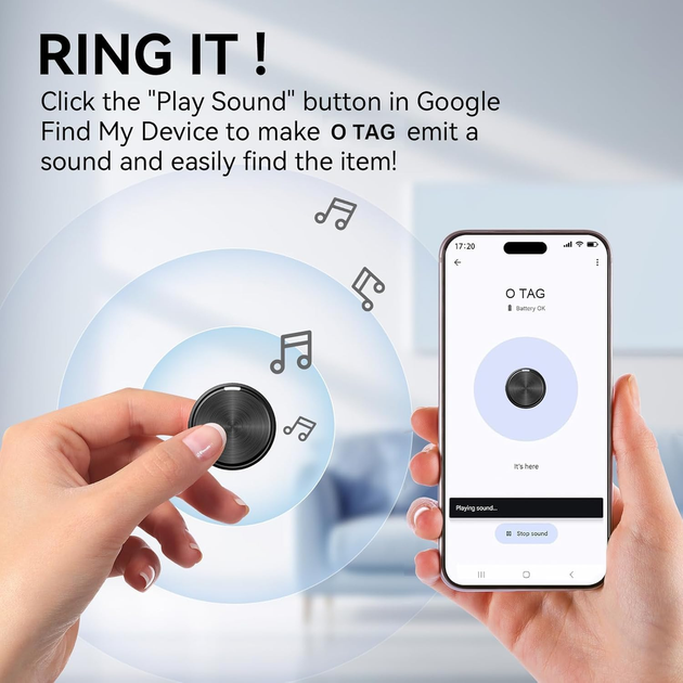 Bluetooth-трекеры GLOBELEC 2 шт. для Android, Google Find Hub, поиск ключей и багажа, BLE, IP65, Black - Фото 5 Bluetooth-трекеры GLOBELEC 2 шт. для Android, Google Find Hub, поиск ключей и багажа, BLE, IP65, Black - изображение 5