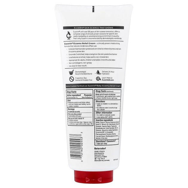 Крем від екземи Eucerin "Eczema Relief Body Cream" для сухої, роздратованої та пошкодженої шкіри тіла (396 г) - зображення 2