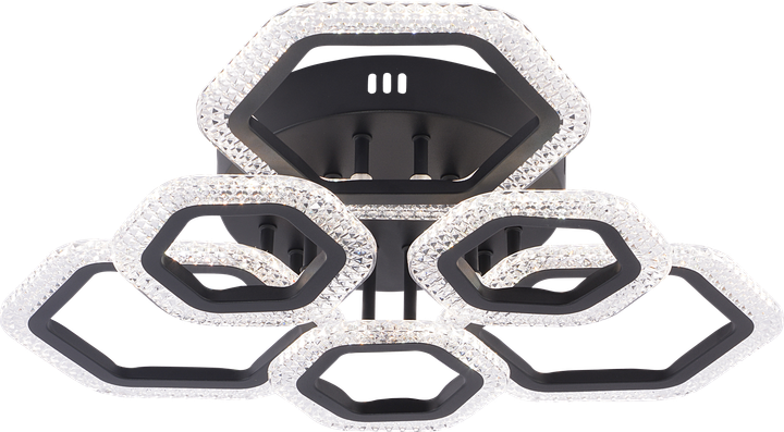 Потолочная люстра IS LI8490C-3+3A BK, черная, LED 96W - изображение 2