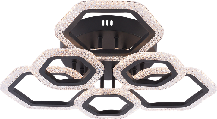 Потолочная люстра IS LI8490C-3+3A BK, черная, LED 96W - изображение 3