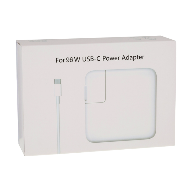 Мережевий зарядний пристрій 96 Вт USB-C PD для Macbook білий полікарбонат - зображення 2